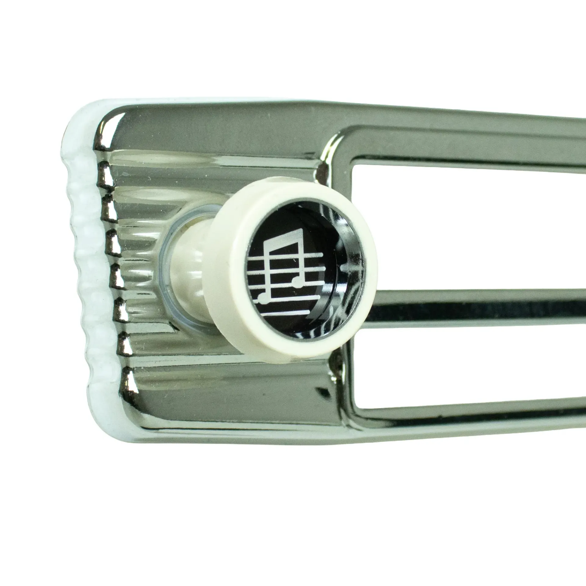 [WCRS209001] Radioknopf für BLAUPUNKT, elfenbein, Inlay schwarz - Design "Notenschlüssel"