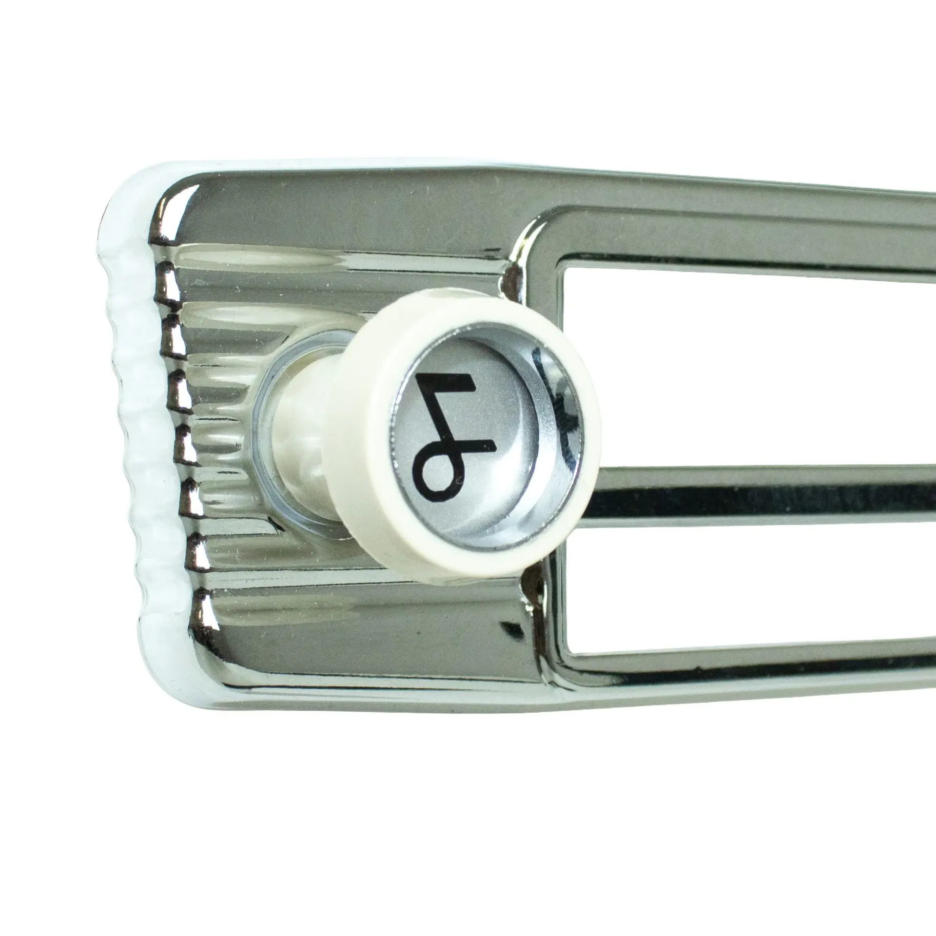 [WCRS209506] Radio knob BECKER, ivory, silver inlay - Design "Logo"