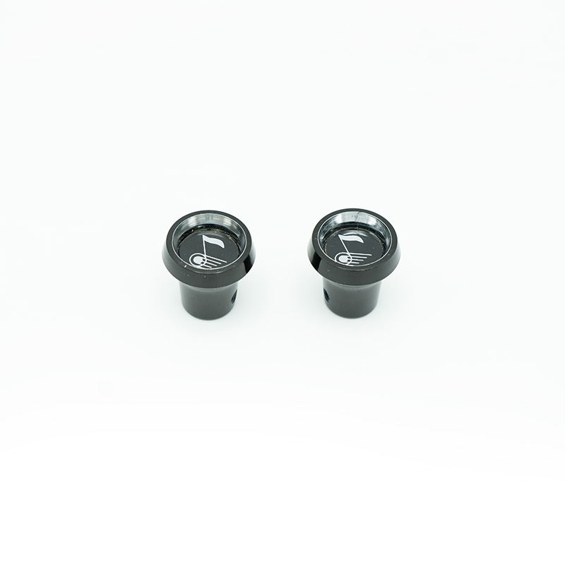 BECKER Radioknopf Logo schwarz mit Inlay schwarz