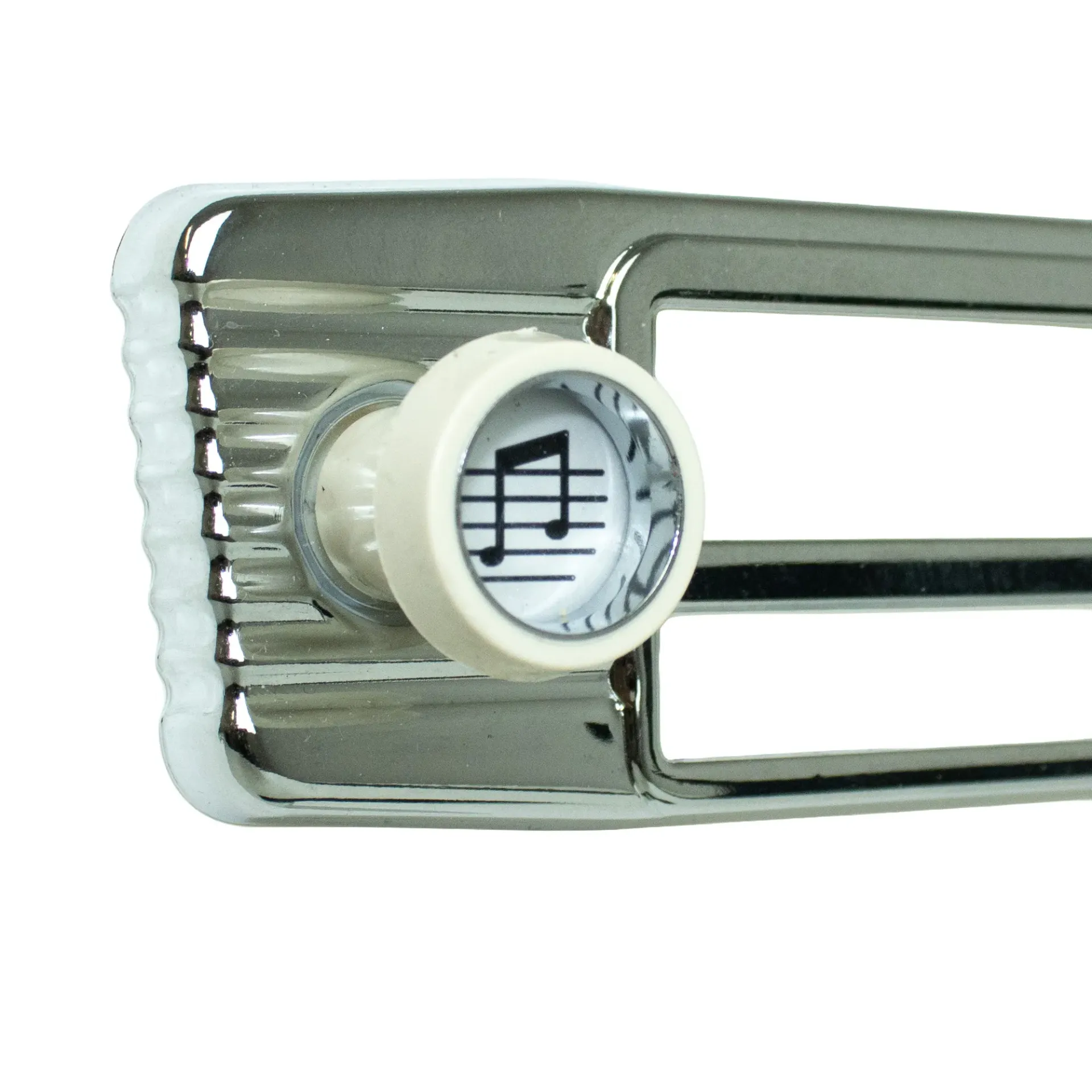 [WCRS209003] Radioknopf für BLAUPUNKT, elfenbein, Inlay weiß - Design "Notenschlüssel"