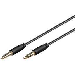 Audio cable with slim jack plug 3.5mm, length 2m