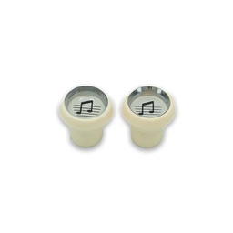 [WCRS209001] BLAUPUNKT Radioknopf Notenschlüssel elfenbein mit Inlay schwarz
